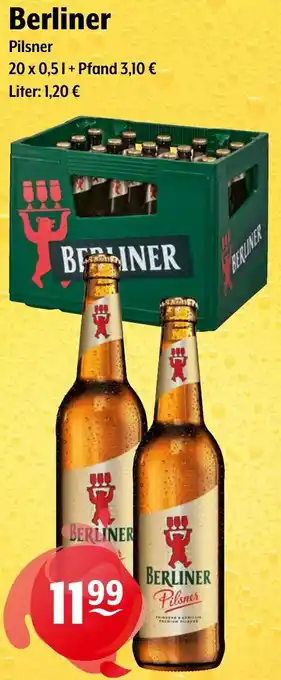 Trink und Spare Berliner Pilsner 20x0,5 L Angebot