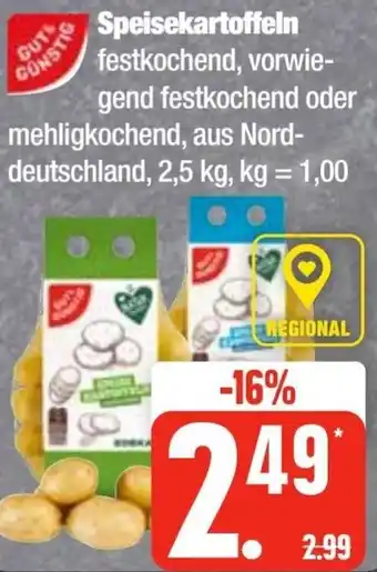 Edeka Frischemarkt Gut & Günstig Speisekartoffeln 2,5 kg Angebot