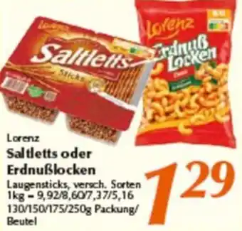 inkoop Lorenz Saltletts oder Erdnuẞlocken 130/150/175/250g Packung/ Beutel Angebot