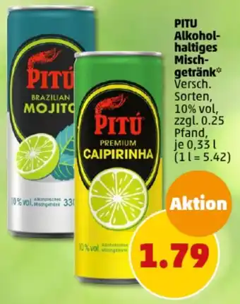 PENNY PITU Alkoholhaltiges Mischgetränk* Versch. Sorten, 10% vol, 330ml Angebot