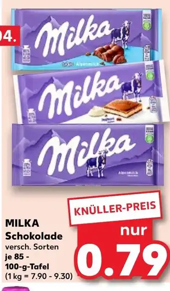 Kaufland Milka Schokolade 85-100 g Tafel Angebot