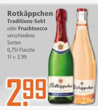 Klaas und Kock Rotkäppchen Traditions-Sekt oder Fruchtsecco verschiedene Sorten 0,75L Angebot