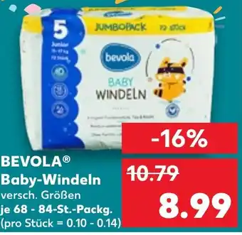 Kaufland BEVOLA Baby-Windeln 68-8je 68-84-St.-Packg. Angebot