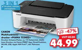 Kaufland CANON Multifunktions- drucker PIXMA TS3452 Angebot