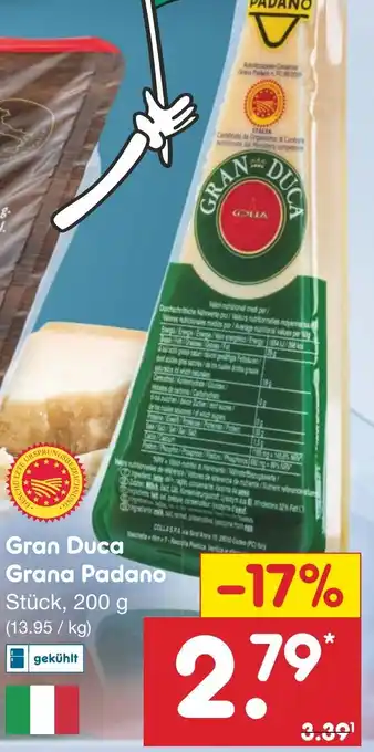 Netto Marken-Discount Gran Duca Grana Padano 200 g Angebot