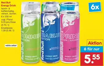 Netto Marken-Discount Red Bull Energy Drink 6x250 ml Angebot