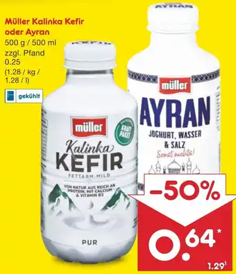 Netto Marken-Discount Müller Kalinka Kefir oder Ayran 500 g/500 ml Angebot