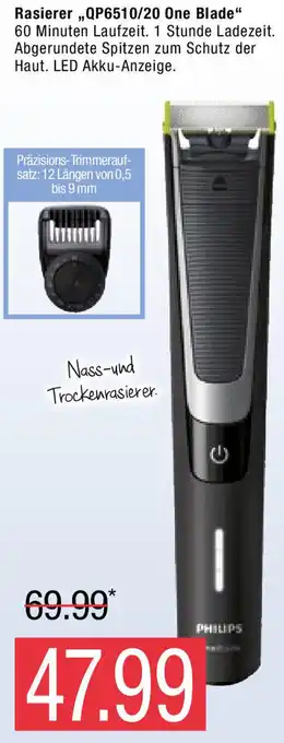 Marktkauf Rasierer ,,QP6510/20 One Blade" Angebot