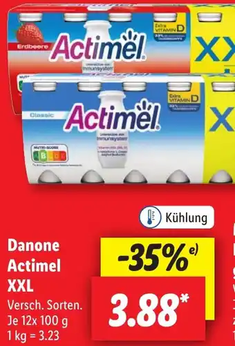 Lidl Danone Actimel XXL 12x100 g Angebot