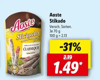 Lidl Aoste salamisticks stikado Angebot