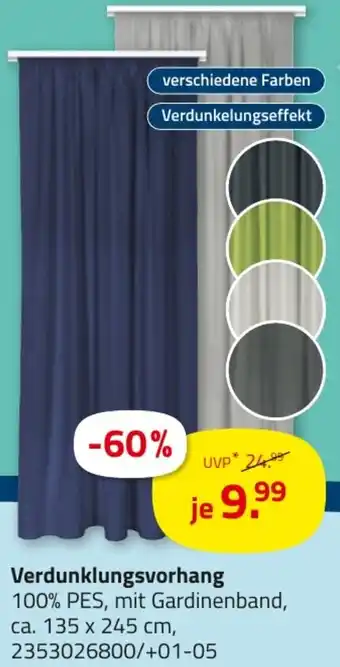 ROLLER Verdunklungsvorhang Angebot