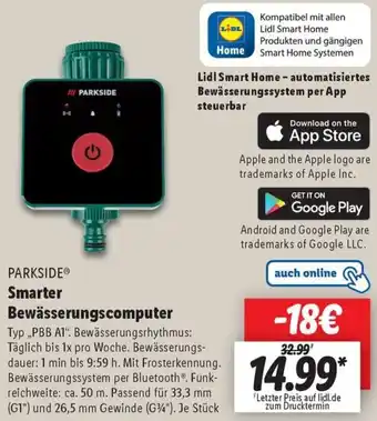 Lidl PARKSIDE Smarter Bewässerungscomputer Angebot