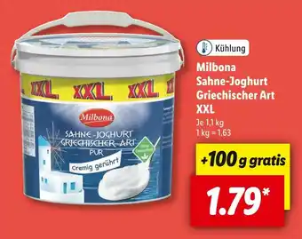 Lidl Milbona sahnejoghurt griechischer art Angebot