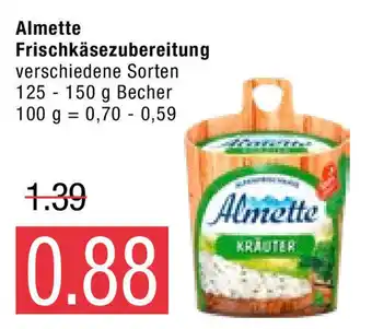 Marktkauf Almette Frischkäsezubereitung 125-150g Becher Angebot