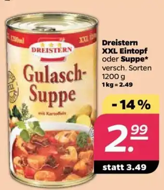 NETTO Dreistern XXL Eintopf oder Suppe 1200g Angebot