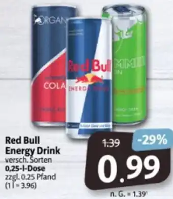 Markant Markt Red Bull Energy Drink 0,25 L Dose Angebot