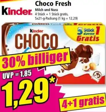 Norma Kinder Choco Fresh 5x21 g Packung Angebot