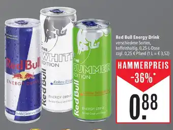 Marktkauf Red Bull Energy Drink 0,25 l Dose Angebot