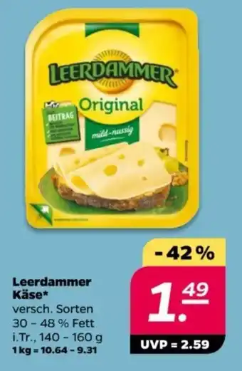 NETTO Leerdammer Käse 140-160 g Angebot