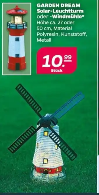 NETTO GARDEN DREAM Solar-Leuchtturm oder -Windmühle Angebot