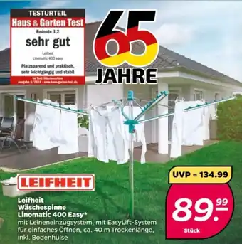 NETTO Leifheit Wäschespinne Linomatic 400 Linomatic 400 Easy* Angebot