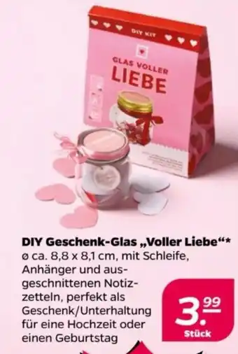 NETTO DIY Geschenk-Glas „Voller Liebe" Angebot