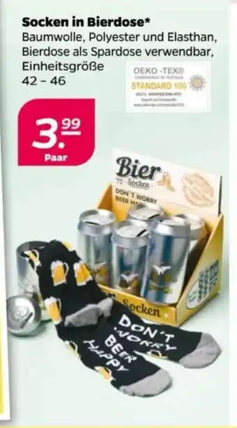 NETTO Socken in Bierdose Angebot