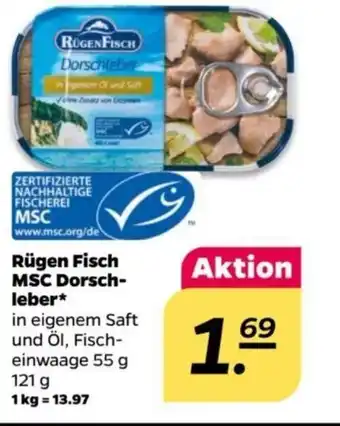 NETTO Rügen Fisch MSC Dorsch- leber 121 g Angebot