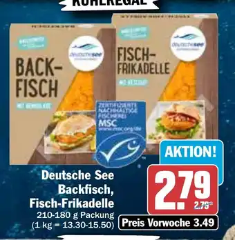 Hit Deutsche See Backfisch, Fisch-Frikadelle 210-180 g Packung Angebot