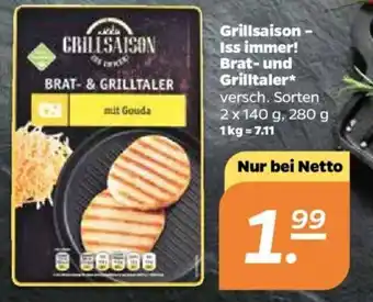 NETTO Grillsaison Iss immer! Brat und Grilltaler 280g Angebot