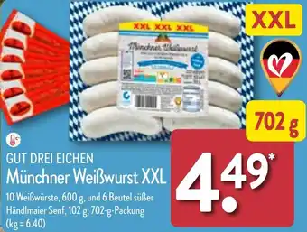 Aldi Nord GUT DREI EICHEN Münchner Weißwurst XXL 702 g Angebot