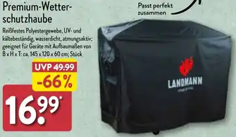 Aldi Nord LANDMANN Premium-Wetterschutzhaube Angebot