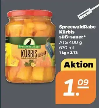 NETTO SpreewaldRabe Kürbis süß Sauer 400g Angebot