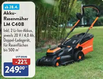 Aldi Nord YARD FORCE Akku Rasenmäher LM C40B Angebot