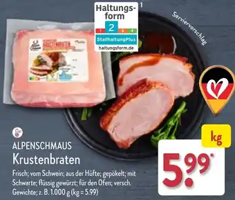 Aldi Nord ALPENSCHMAUS Krustenbraten Angebot