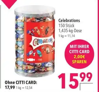 CITTI Markt Celebrations 150 Stück 1,435-kg-Dose Angebot