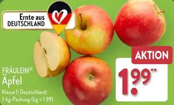 Aldi Nord FRÄULEIN Apfel 1 kg Packung Angebot