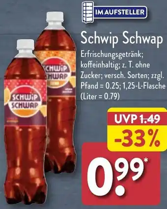 Aldi Nord Schwip Schwap 1,25 L Flasche Angebot