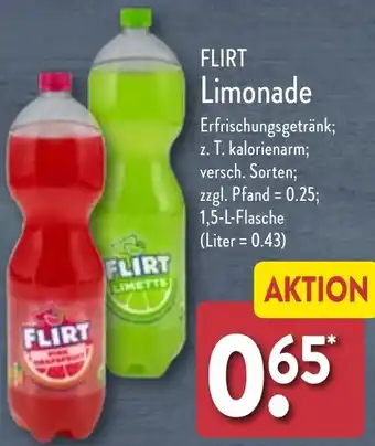 Aldi Nord FLIRT Limonade 1,5 L Flasche Angebot