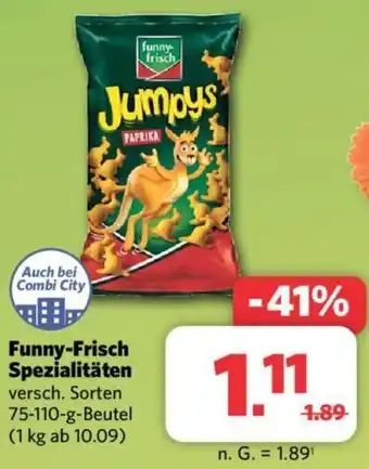 Combi Funny-Frisch Spezialitäten 75-110 g Beutel Angebot