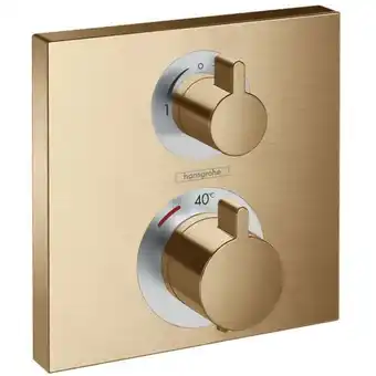 ManoMano Ecostat Square - Thermostatarmatur - Unterputz für 2 Verbraucher, Bronze gebürstet 15714140 - Hansgrohe Angebot