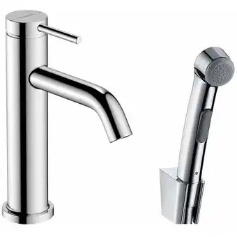 ManoMano Tecturis s - Waschtischarmatur mit Push-Open-Ablaufgarnitur und Bidetbrause, EcoSmart, Chrom 73211000 - Hansgrohe Angebot