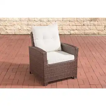 ManoMano Polyrattan Sessel Fisolo braun-meliert cremeweiß Angebot