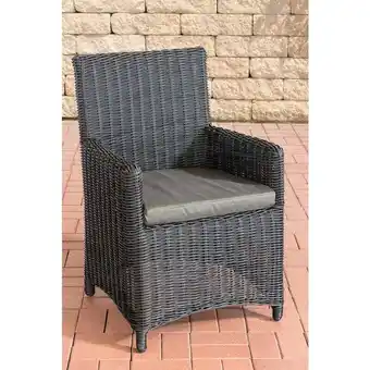 ManoMano Polyrattan Gartenstuhl Fontana 5mm schwarz anthrazit Angebot