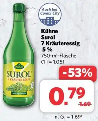 Combi Kühne Surol 7 Kräuteressig 5% 750 ml Flasche Angebot