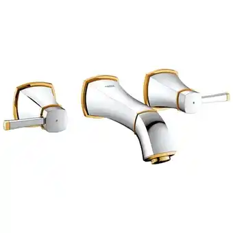 ManoMano Grandera 3-Loch-Waschtischbatterie, dn 15, Wandmontage, Ausladung 234mm, Farbe: Chrom / Gold - 20415IG0 - Grohe Angebot