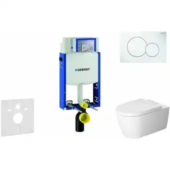 ManoMano Geberit - Kombifix - Vorwandinstallationsset, wc mit Sitz, me by Starck, randlos, SoftClose, Betätigungsplatte Sigma01, Alpin Angebot