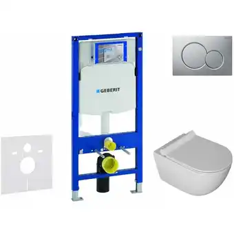 ManoMano Geberit - Duofix - Vorwandinstallationsset, wc Gaia und WC-Sitz SoftClose, Betätigungsplatte Sigma01, lackiert matt chrom SAN Angebot