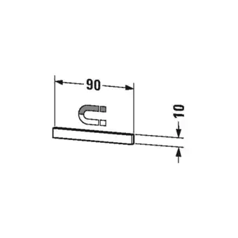 ManoMano Duravit - Magnetleiste in Edelstahl 9 cm, weiß - UV970900000 Angebot