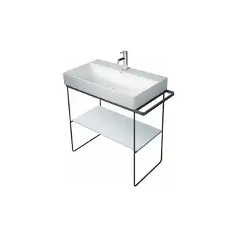 ManoMano DuraSquare Metallkonsole 86,5x45,1cm, für Waschtisch 235380, bodenstehend, Farbe: Schwarz Matt - 0031114600 - Duravit Angebot